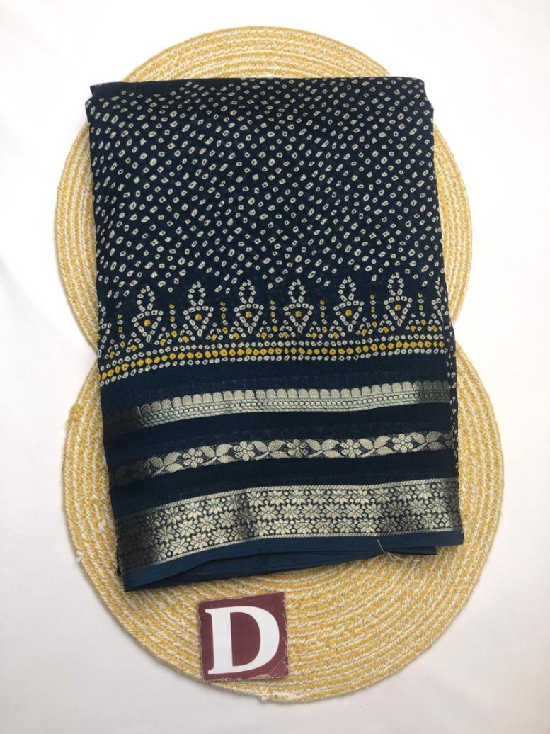 GEORGETTE SAREE WITH BANDINI WORK - ASH1421-1