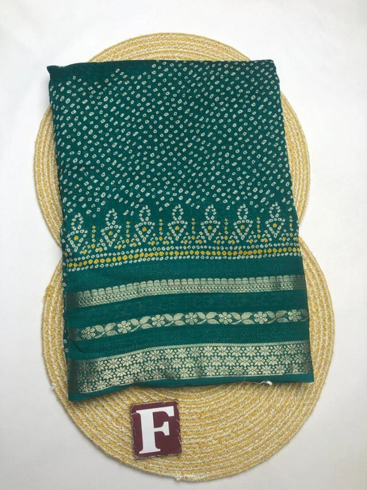 GEORGETTE SAREE WITH BANDINI WORK - ASH1421-1